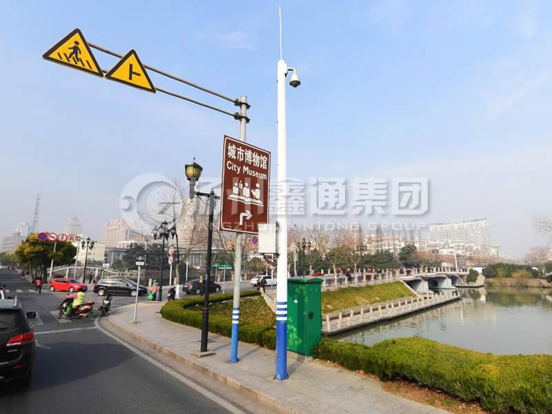 DJG-017，電子警察桿，監(jiān)控球機立桿